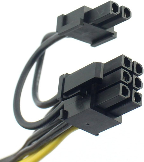 Paruht 6 Pin to 2 X 8 Pin PCI Express Power Adapter GPU CPU Y-Splitter ...