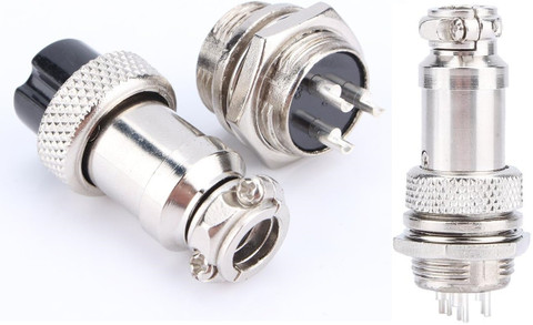 Aviation Plug Connector GX16/GX20/GX12 Aviation Connector Set - Male & Female Metal Plug, 2/3/4/5/6 Pin Options GX16 GX20 GX12 Metal Panel Connector Male Female Set 2-6 Pin - Foto 4