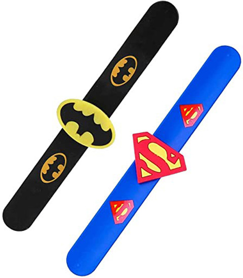 Silicone Bracelets Wrist Slap Bracelet JELLIFY Superman/Batman