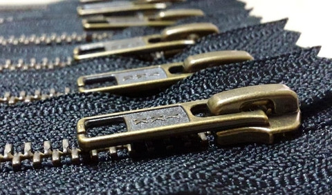 nts YKK zipper 6 Inches Close(6 Pcs) Gold Brass Magnetic Zipper
