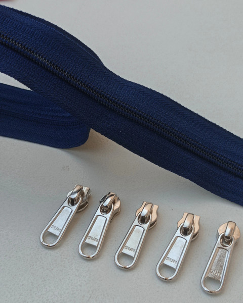 Togline ZIP 5 NO.,5MTR ZIP AND 5 STAINLESS STEEL ZIP RUNNER Blue