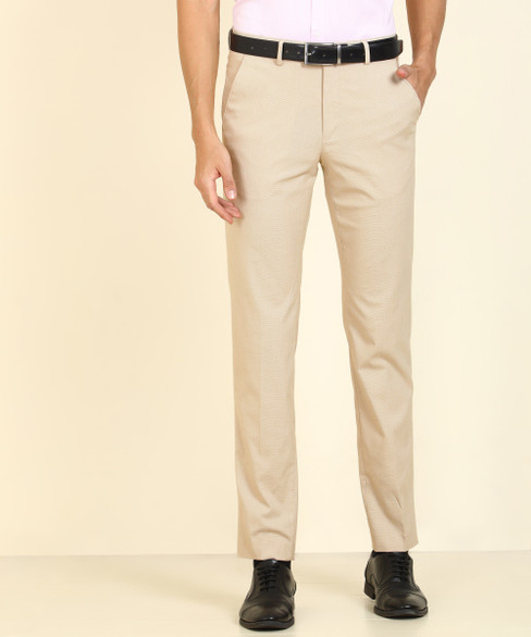 Park Avenue Regular Fit Men Beige 