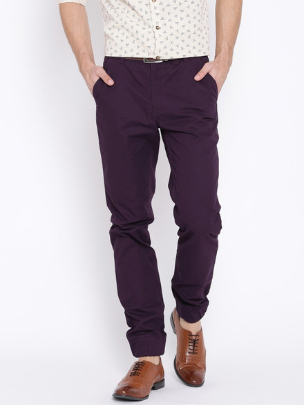 Hubberholme Slim Fit Men Purple 