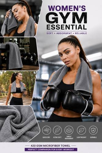 ZEDFIBER Microfiber 400 GSM Sport, Beach, Face, Hand Towel