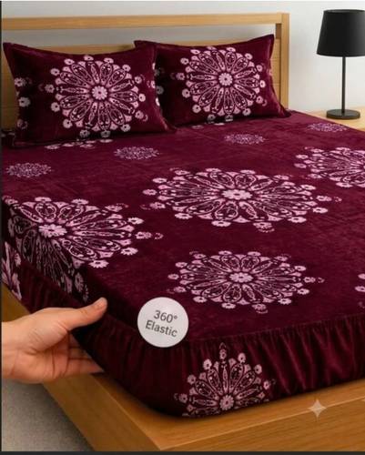 TrueDay Reversible Velvet Double Bed Cover
