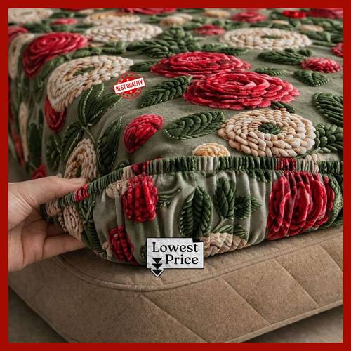 TrueBuy Reversible Cotton Double Bed Cover