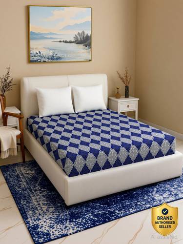 Flipkart SmartBuy Microfiber Double Flat 110 TC Printed 1 Bedsheet