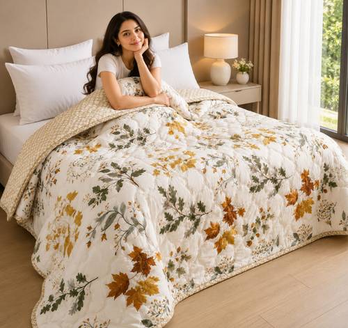 TINDLER KNOTS Printed Double Comforter for AC Room
