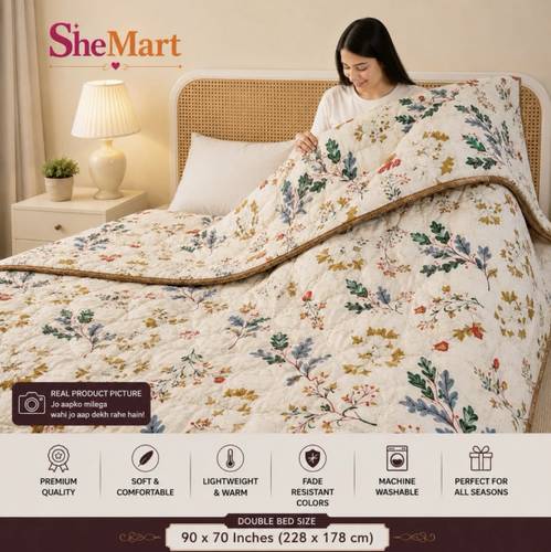 Shemart Floral Double Dohar for All Season