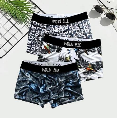 Marlin Blue Printed Men Brief