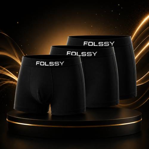 FOLSSY Pack of 3 Solid Men Trunk