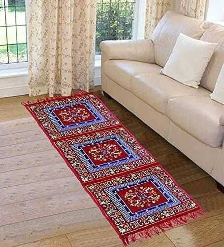 UNFOLD HAPPINESS 40 cm X 120 cm Cotton Carpet