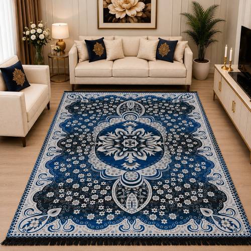 Zeid Handlooms 5 ft X 7 ft Cotton Carpet