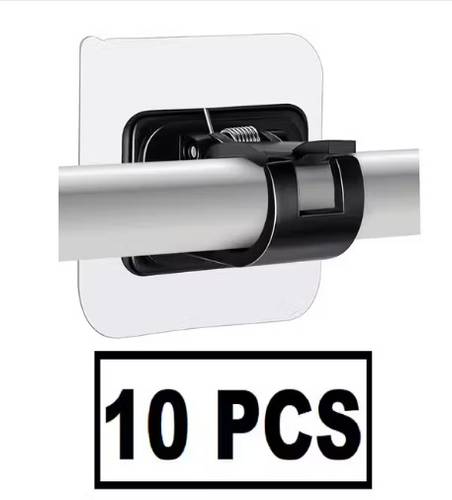 RightMartk Black Curtain Hooks, Rod Rail Bracket