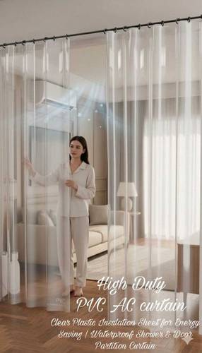 RC Enterprises 243 cm (8 ft) Door PVC Transparent Curtain Single Curtain