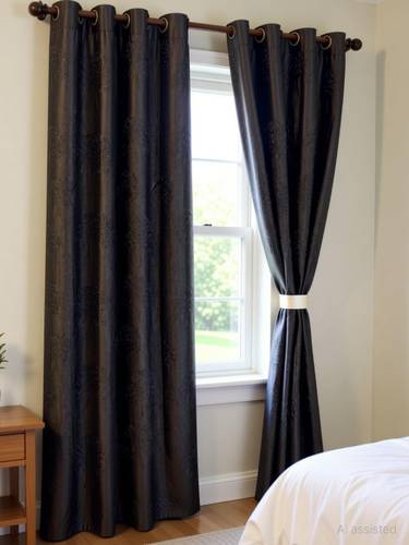 DTODEXPRESS 213.3 cm (7 ft) Door Polyester Room Darkening Curtain (Pack Of 2)