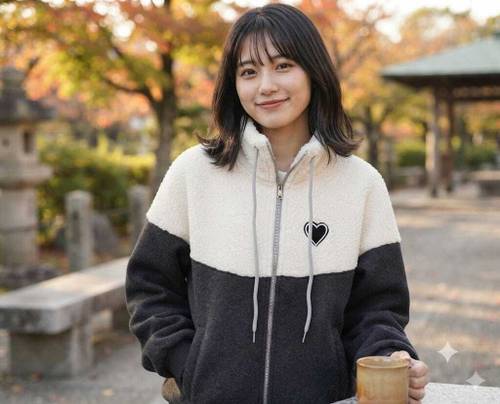 AACOLLECTION Women Printed Fleece Jacket
