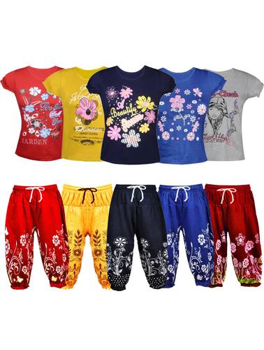 Fashionate World Girls Printed Cotton Blend Kids Nightwear
