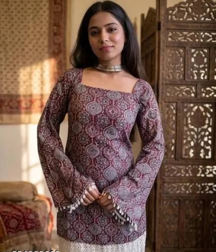 prem Casual Bell Sleeves Printed Women Multicolor Top