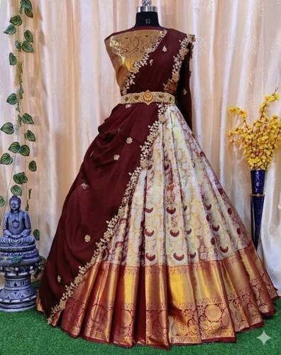 khajoorifashion Printed Semi Stitched Lehenga Choli