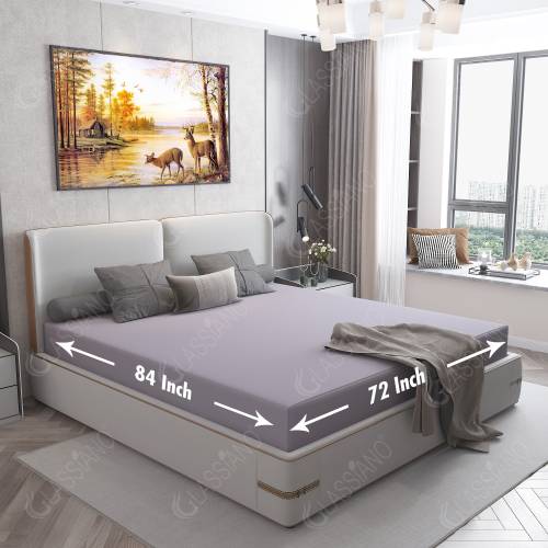 Glassiano King Size Fitted Terry Cotton Breathable, Stretchable, Waterproof Mattress Cover
