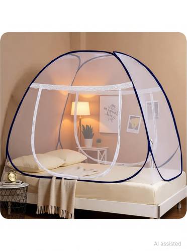 ANSARI ENTERPRISES Mosquito net dual bed color pink size 6/5,6/5,6/5, HDPE - High Density Poly Ethylene Washable Adults Mosquito Net