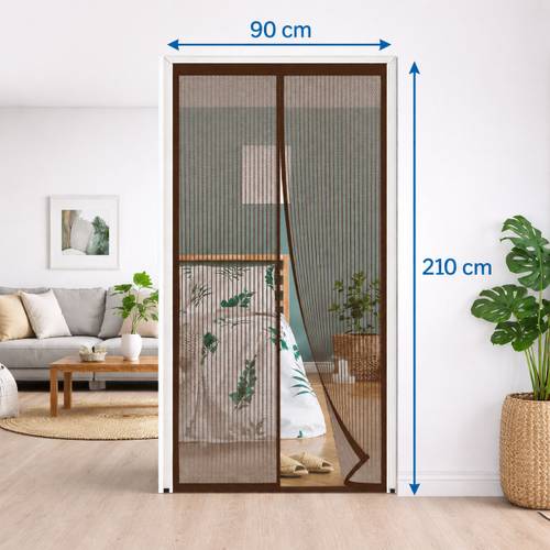 LeoMates Auto-Closing Magnetic Mosquito Net for Door Machhardani New Model Polyester Washable Adults Mosquito Net