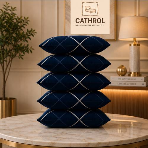 CATHROL Polyester Fibre Sleeping Pillow Pack of 5 Abstract 5 Pillows