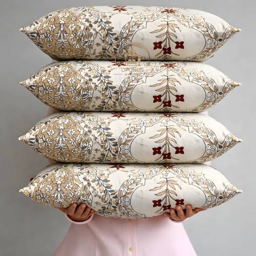 LIPONOS Microfibre Sleeping Pillow Pack of 4 Abstract Premium