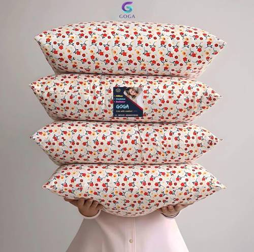 GOGA Cotton Sleeping Pillow Pack of 4 Floral LUXURY