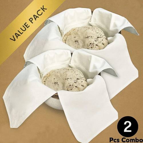 UNIQKITCHEN Cotton Double Layer Roti Clothes Wrap with Flaps, Cotton Cloth for Chapati Solid Roti Square Flap Cover