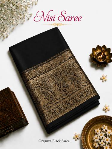 Nisi ethnic sarees Woven Banarasi Organza Saree