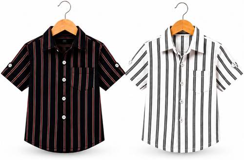 Baby Boys Comfort Fit Fit Striped Spread Collar Casual Shirt