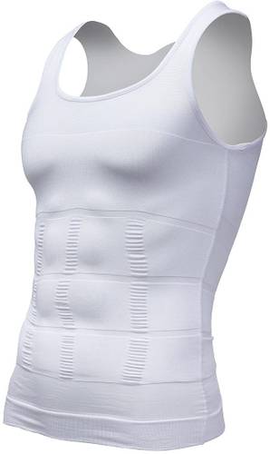 Slim 'N Lift Slimming Tummy Tucker Body Shaper White Vest to Look Slim Instantly Men Shapewear