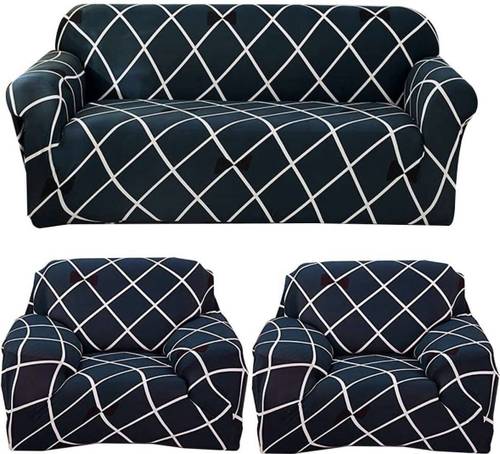 vetra Polyester 3+1+1 Seater Sofa Floral Cover