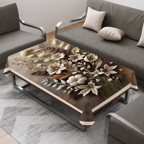 ivaza Velvet 4 Seater Printed Table Cover