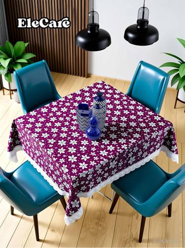 EleCare PVC 4 Seater Printed Table Cover