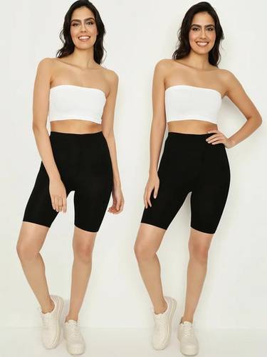 Rithi Fashion Self Design Women Black Tights