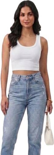 FeemeRise Casual Sleeveless Solid Women White Top