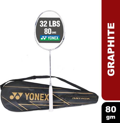 YONEX Astrox Attack 9 White Strung Badminton Racquet (Pack of: 1, 80 g)