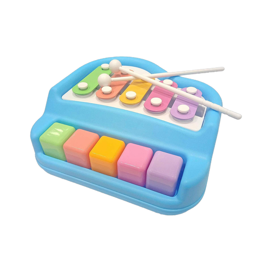 J K INTERNATIONAL J K इंटरनेशनल 2 in 1 Xylophone and Piano Toy (बहुरंगी)