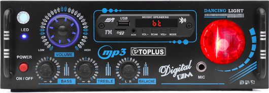 world voice Prime Series 4440 Double IC Bluetooth Home Amplifier BT/USB/FM/MP3/SD-MMC/AUX 160 W AV Power Amplifier (Black) - Image 7