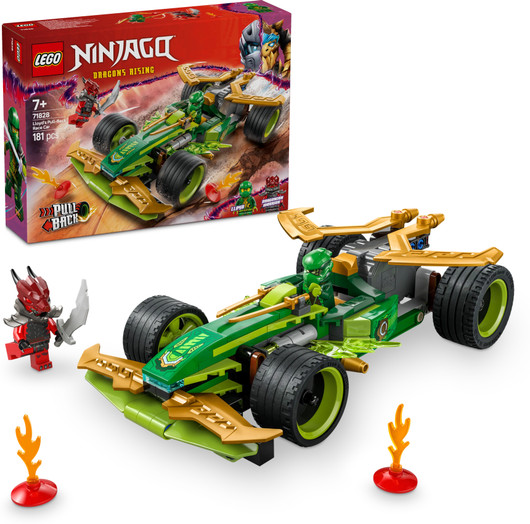 LEGO NINJAGO Lloyds Pull-Back Race Car Pretend Play Toy Set 71828 building blocks Multicolor