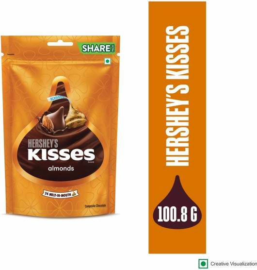 Hershey'S Kisses Almonds| Melt-in-mouth Chocolates |individually Wrapped Truffles