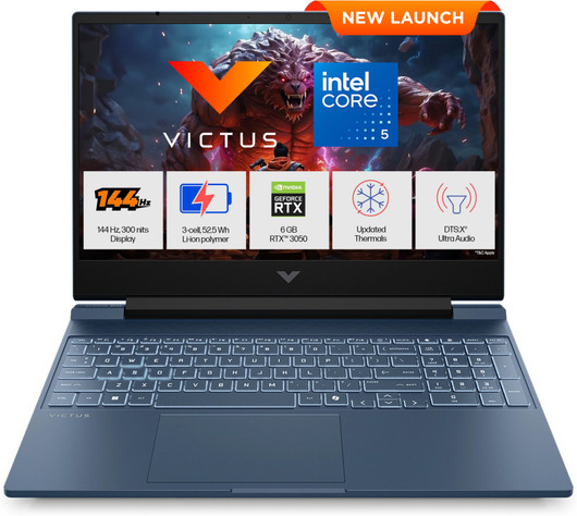 HP Victus (i5 14th Gen) Intel Core 5 210 H - (24 GB/512 GB SSD/Windows 11 Home/6 GB Graphics/NVIDIA GeForce RTX 3050) 15-fa2556TX Gaming Laptop 15.6 i