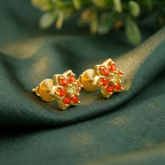 GIVA Silver Golden Clio Earrings Zircon Sterling Silver Stud Earring