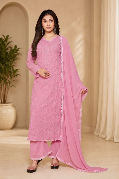 KALINI Women Viscose Rayon Kurta Pant Dupatta Set - Image 8