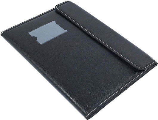TULMAN PU Leather Multipurpose 40 Sleeve Executive Folder for Certificate A4 Size Document Organizer File (Set Of 1, Black)