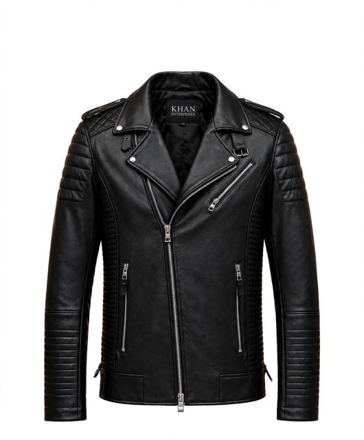 KGF RETAIL LEATHER Men Solid Biker Jacket - Image 8