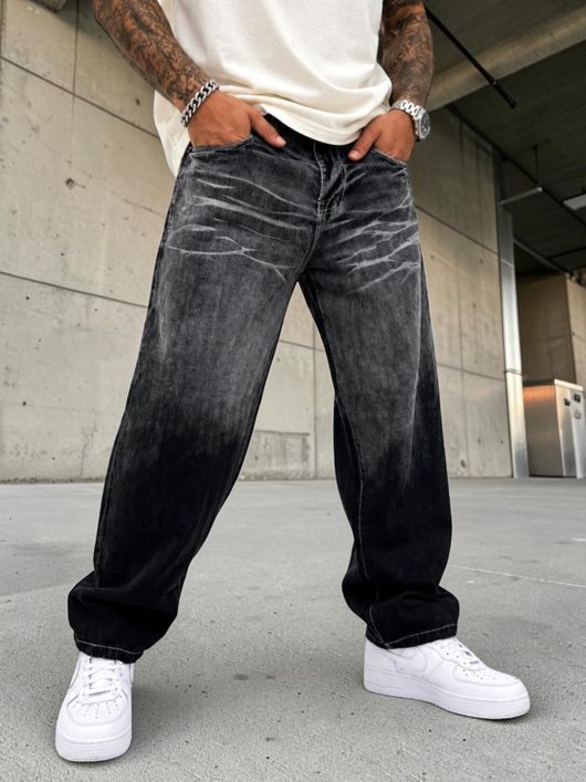 COSMIC Men Wide Leg Mid Rise Blue Jeans - Image 8